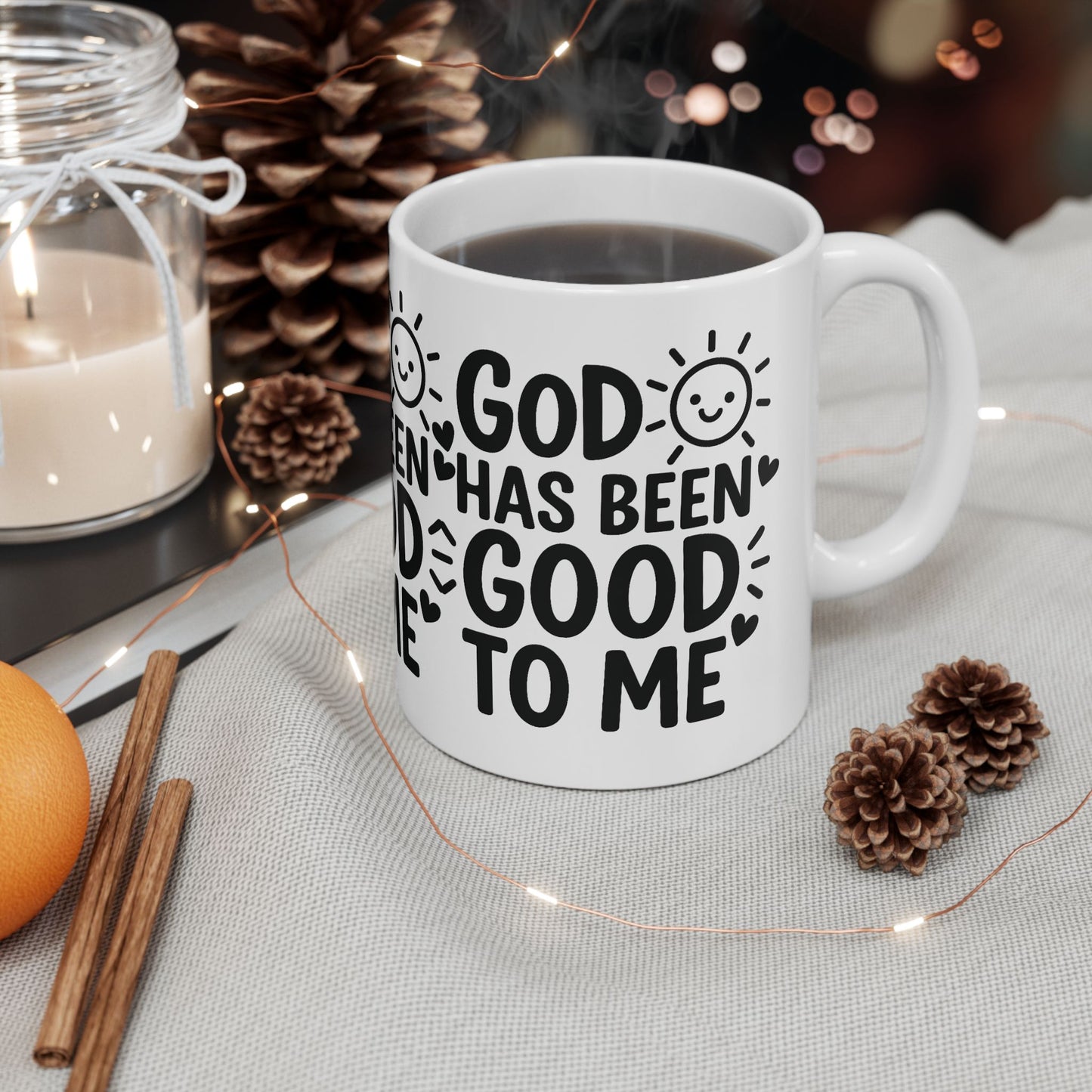 Inspirational Ceramic Mug - 'God Has Been Good to Me' - Perfect Gift for Friends, Family, Self-Care, Church, Gratitude