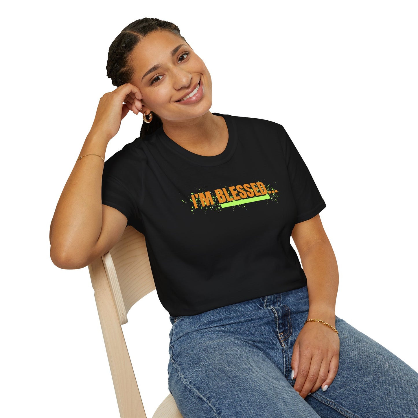 Blessed Unisex Softstyle T-Shirt - Inspirational Graphic Tee, Perfect for Gifts, Casual Wear, Everyday Use, Faith-Based Apparel