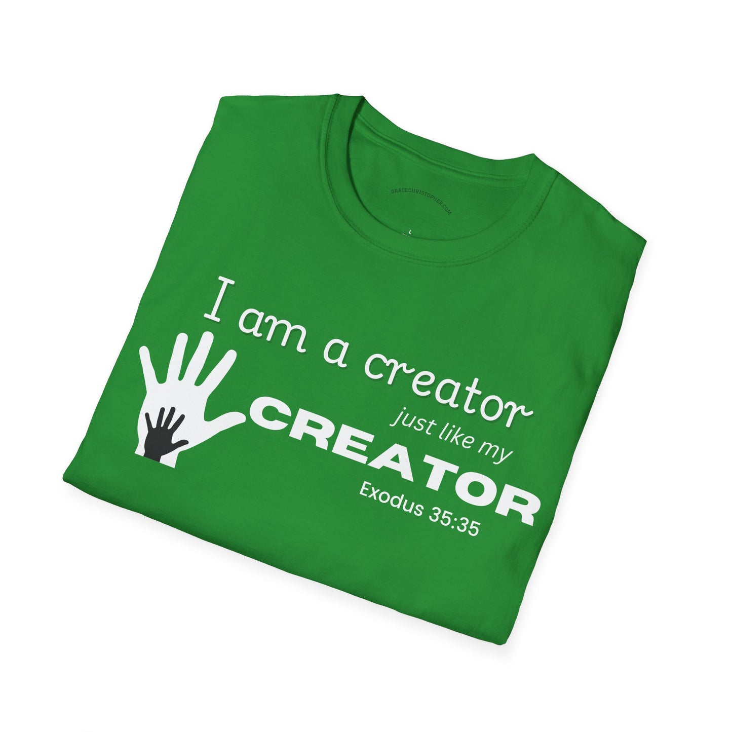 Christian Entrepreneur Tee, Inspirational Creator T-Shirt, Unisex Softstyle Tee, Gift for Artists, Creative Spirit Shirt, Motivational Apparel, Quote T-Shirt