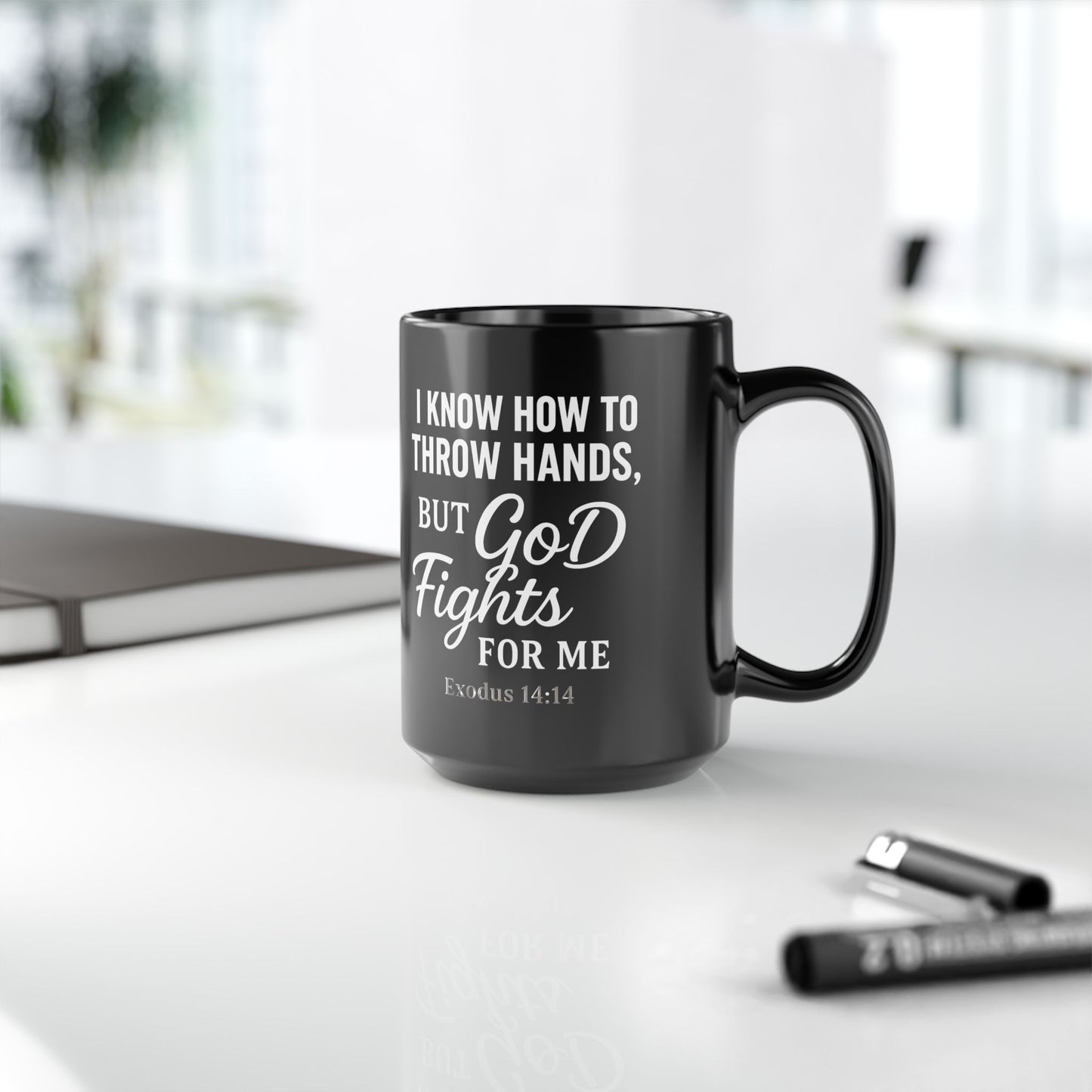 Empowering Black Mug Collection - Inspirational Gift for Faith, Motivation, and Strength