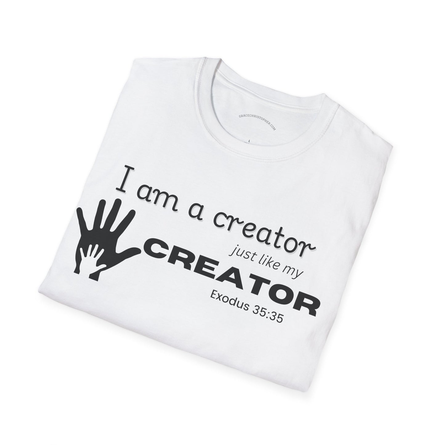 Christian Entrepreneur Tee, Inspirational Creator T-Shirt, Unisex Softstyle Tee, Gift for Artists, Creative Spirit Shirt, Motivational Apparel, Quote T-Shirt