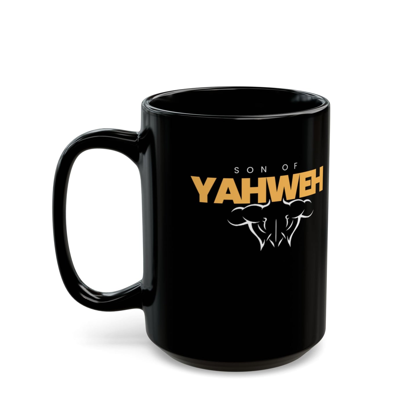 Black Mug with 'Son of Yahweh' Design - Perfect for Gifts, Coffee Lovers, Faith-Based Decor, Inspirational Mugs, Religious Gifts