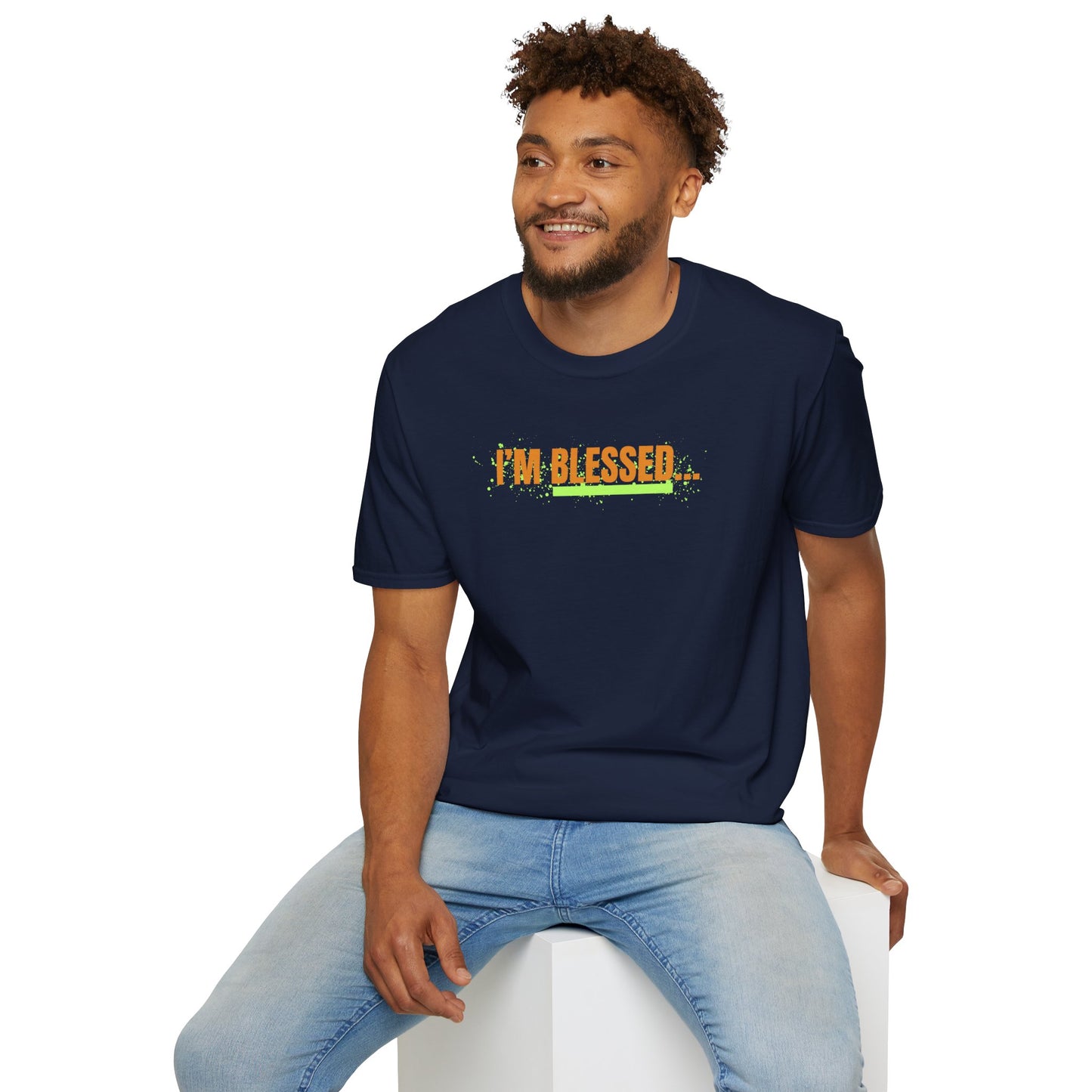 Blessed Unisex Softstyle T-Shirt - Inspirational Graphic Tee, Perfect for Gifts, Casual Wear, Everyday Use, Faith-Based Apparel