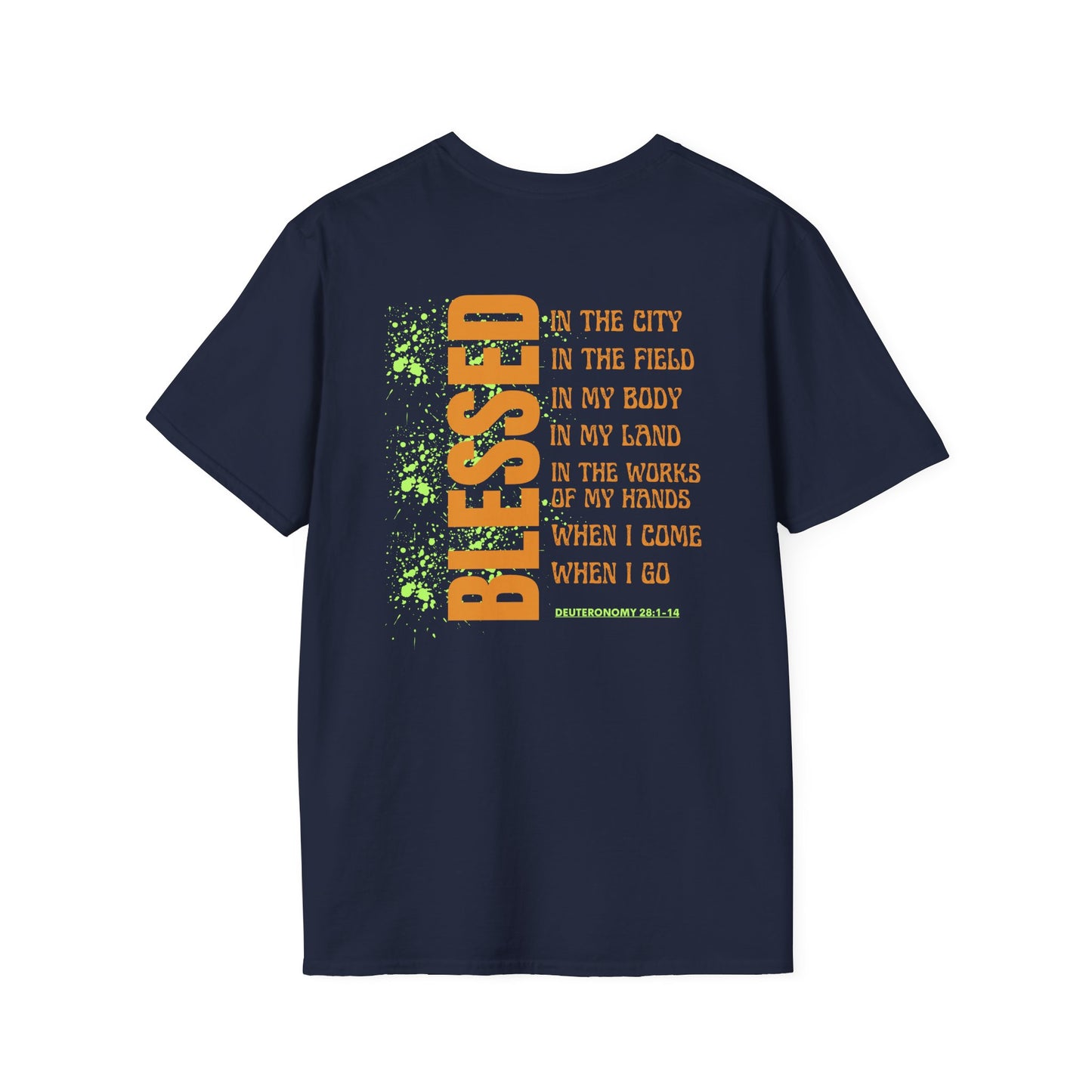 Blessed Unisex Softstyle T-Shirt - Inspirational Graphic Tee, Perfect for Gifts, Casual Wear, Everyday Use, Faith-Based Apparel