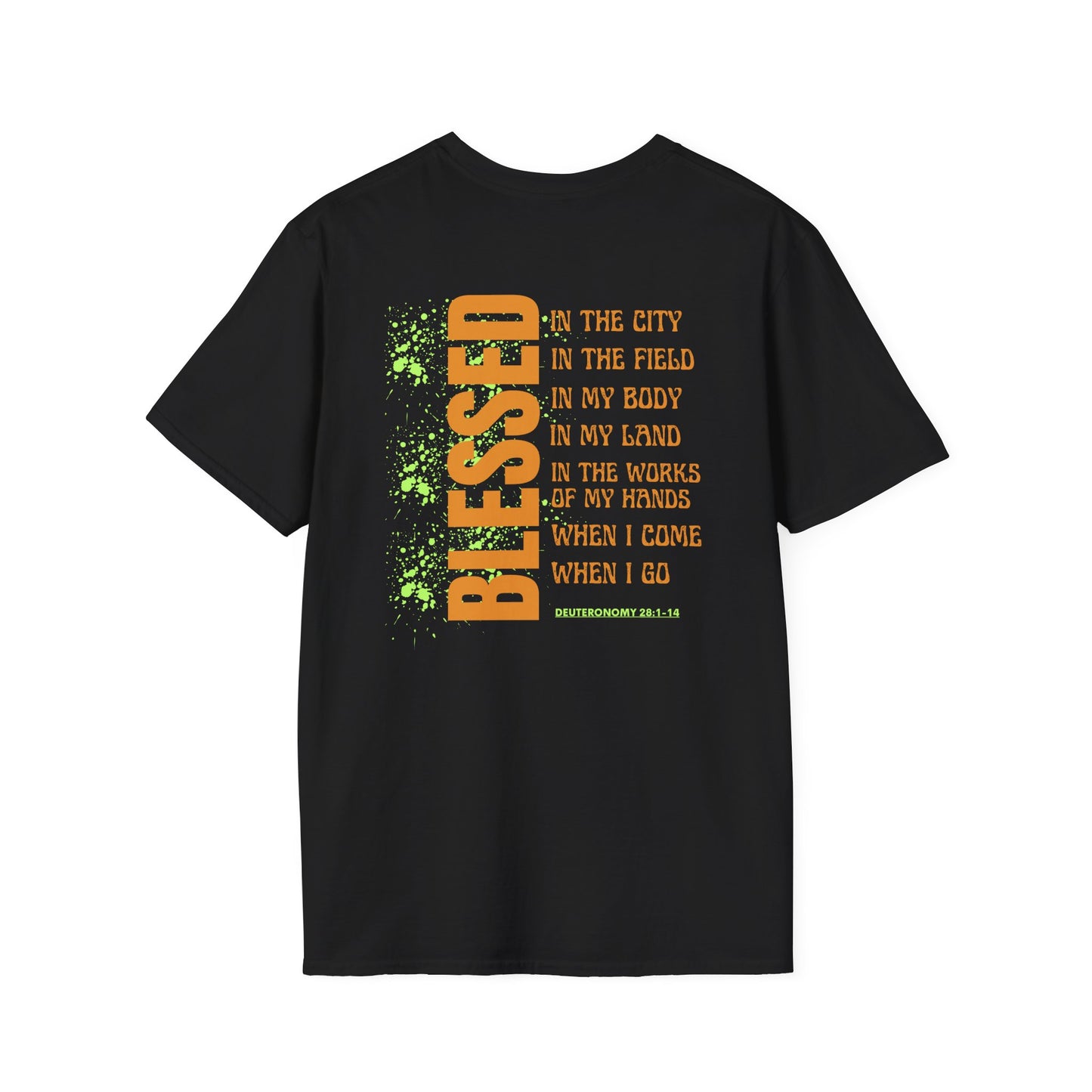 Blessed Unisex Softstyle T-Shirt - Inspirational Graphic Tee, Perfect for Gifts, Casual Wear, Everyday Use, Faith-Based Apparel