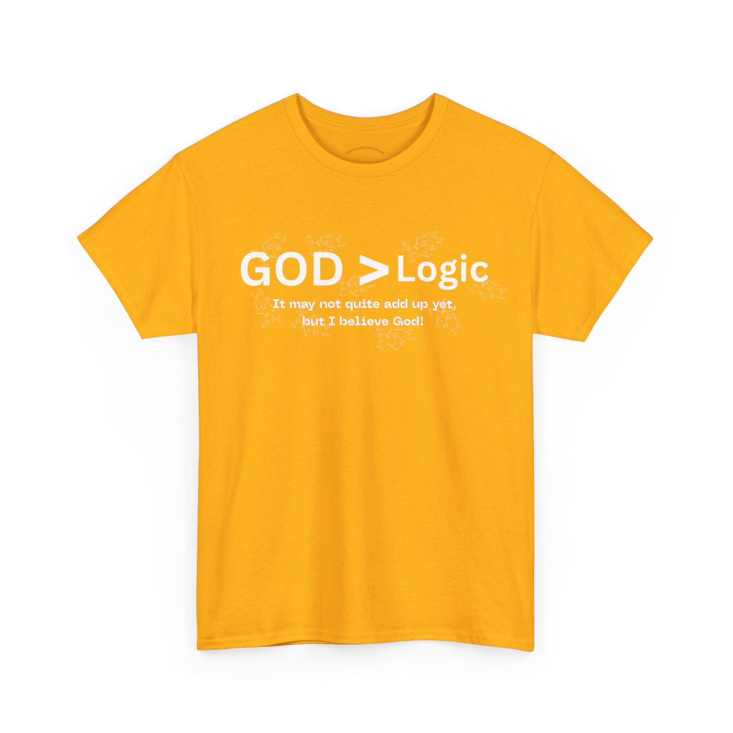 God > Logic Unisex Tee - Faith-Inspired, Casual Wear, Philosophy Shirt, Gift for Believers, Everyday Comfort