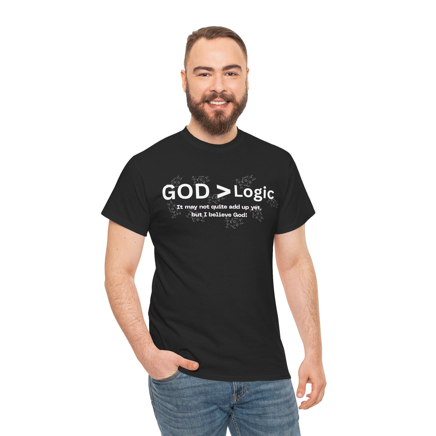 God > Logic Unisex Tee - Faith-Inspired, Casual Wear, Philosophy Shirt, Gift for Believers, Everyday Comfort