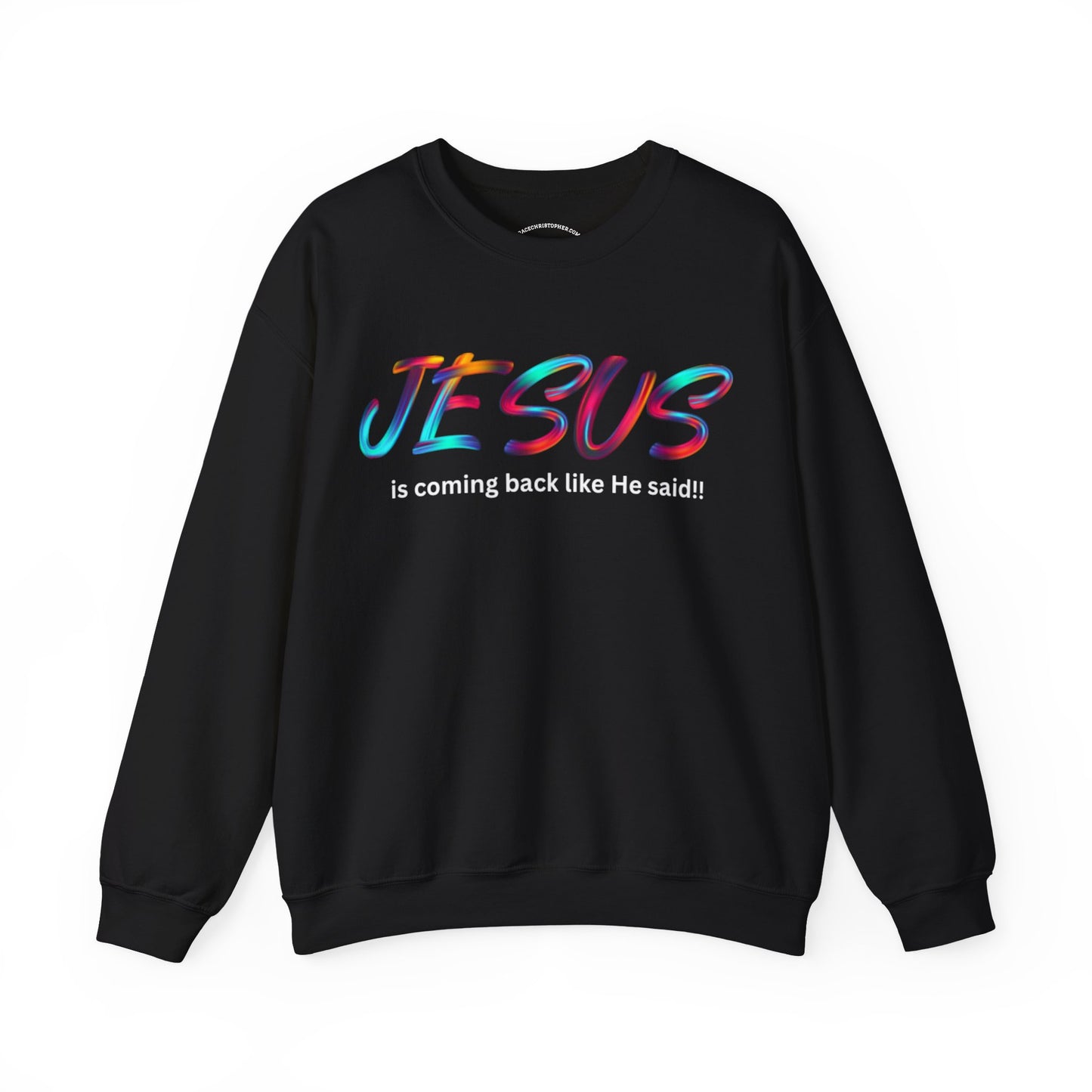 Colorful Jesus Crewneck Sweatshirt, Faith Apparel, Inspirational Gift, Unisex Clothing, Relaxed Fit, Christian Sweatshirt