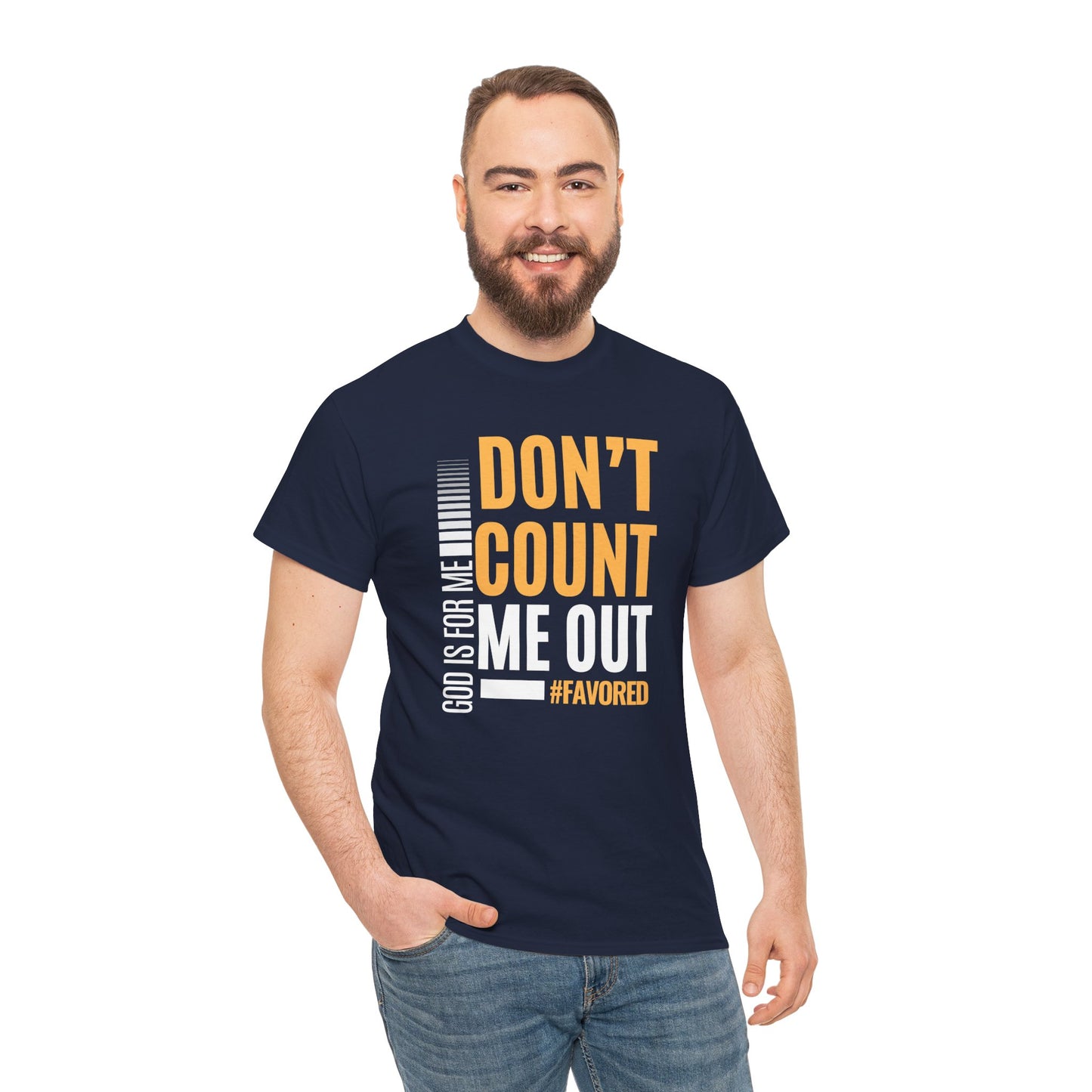 Inspirational Unisex Heavy Cotton Tee - 'Don't Count Me Out', Motivational Shirt, Faith-Based Apparel, Gift for Encouragement