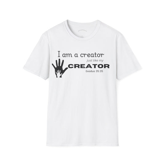 Christian Entrepreneur Tee, Inspirational Creator T-Shirt, Unisex Softstyle Tee, Gift for Artists, Creative Spirit Shirt, Motivational Apparel, Quote T-Shirt