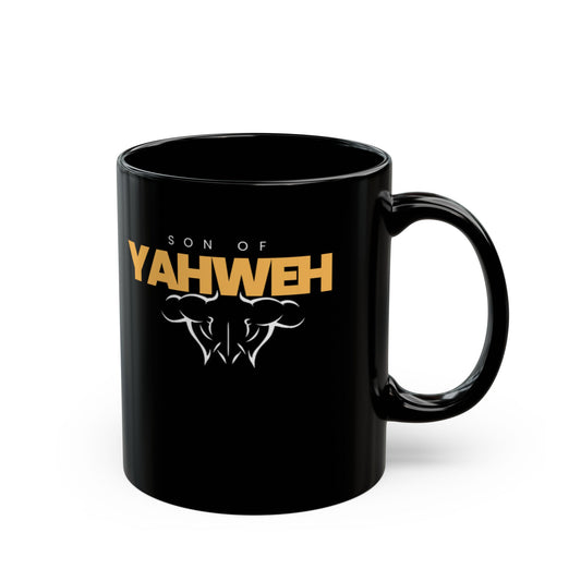 Black Mug with 'Son of Yahweh' Design - Perfect for Gifts, Coffee Lovers, Faith-Based Decor, Inspirational Mugs, Religious Gifts