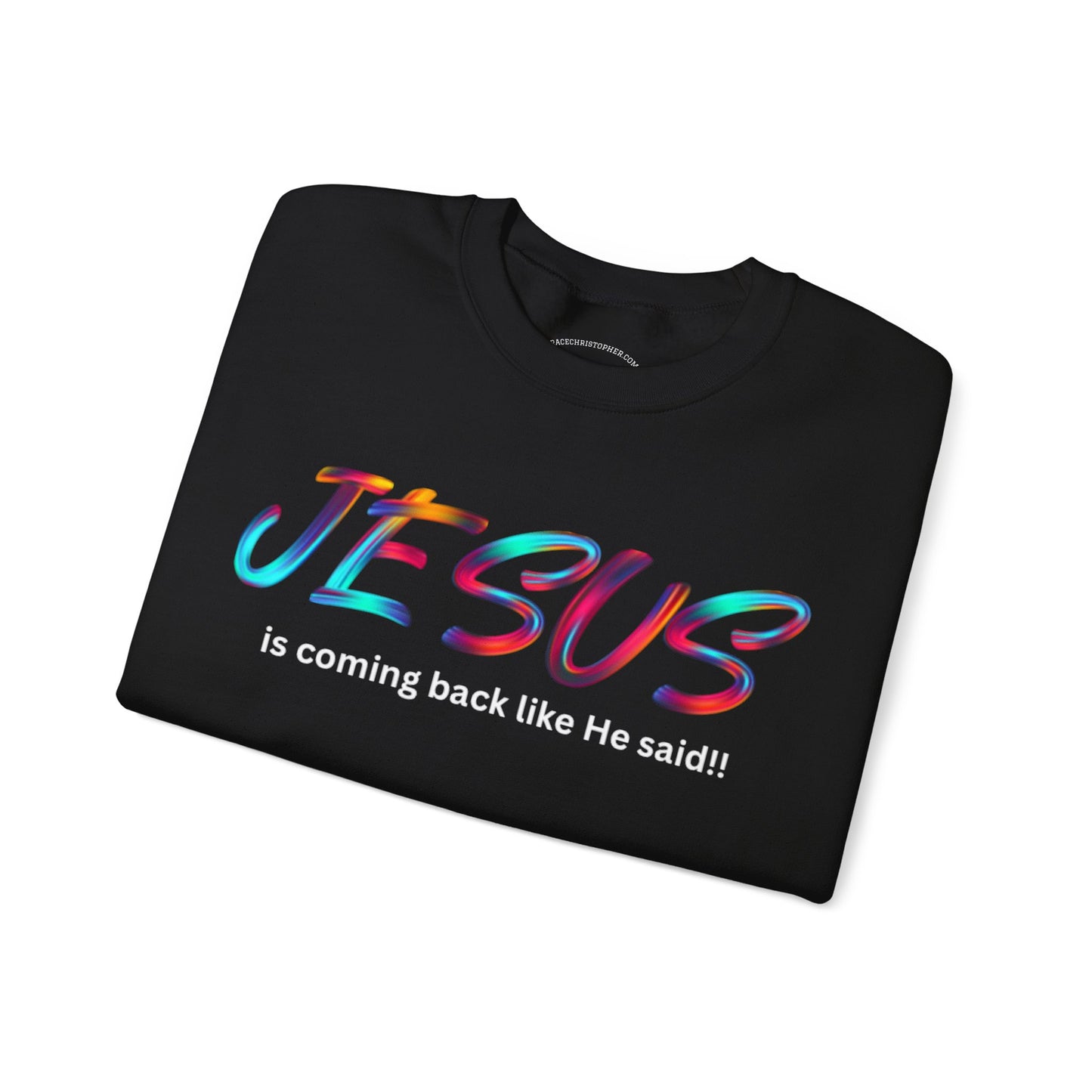 Colorful Jesus Crewneck Sweatshirt, Faith Apparel, Inspirational Gift, Unisex Clothing, Relaxed Fit, Christian Sweatshirt