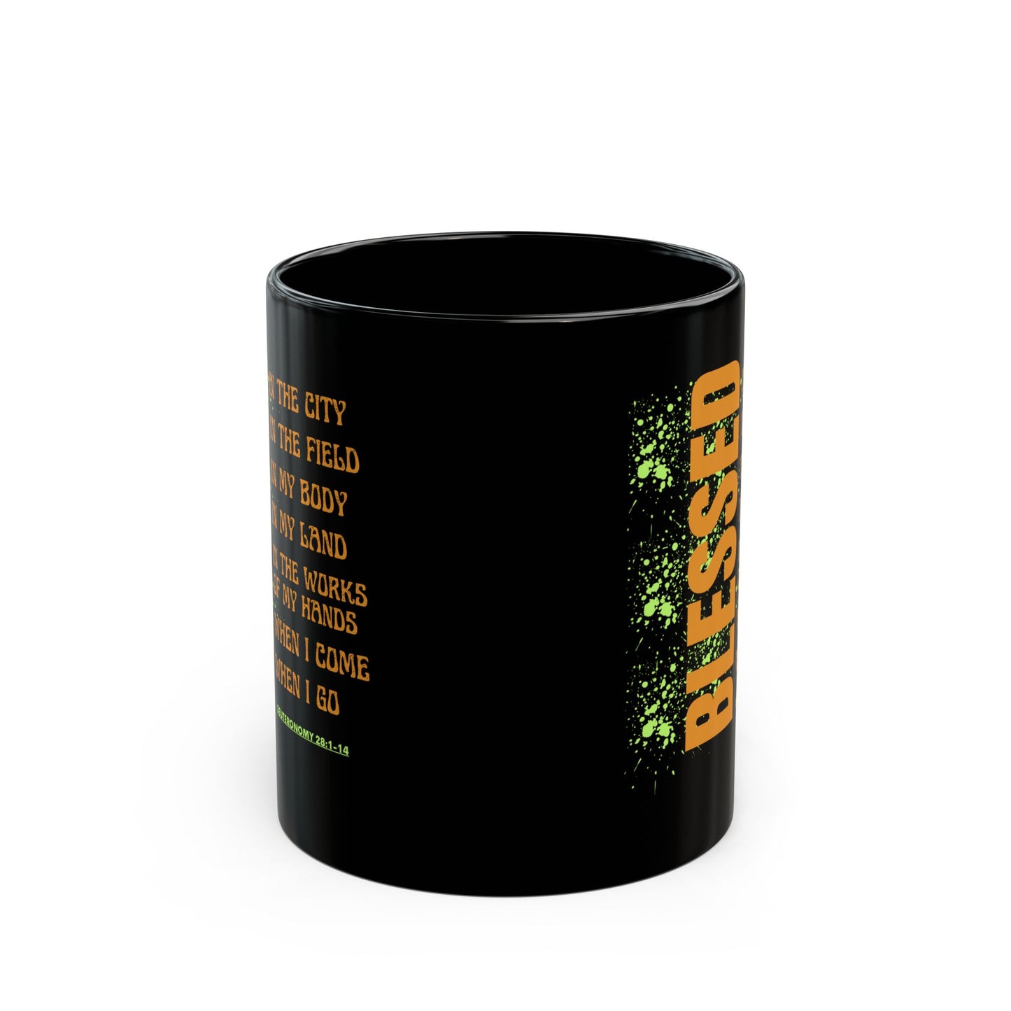 Blessed Inspirational Black Mug for Daily Motivation, Coffee Cup for Faith and Positivity, Christian Gifts, Holiday Drinkware, Home [...]