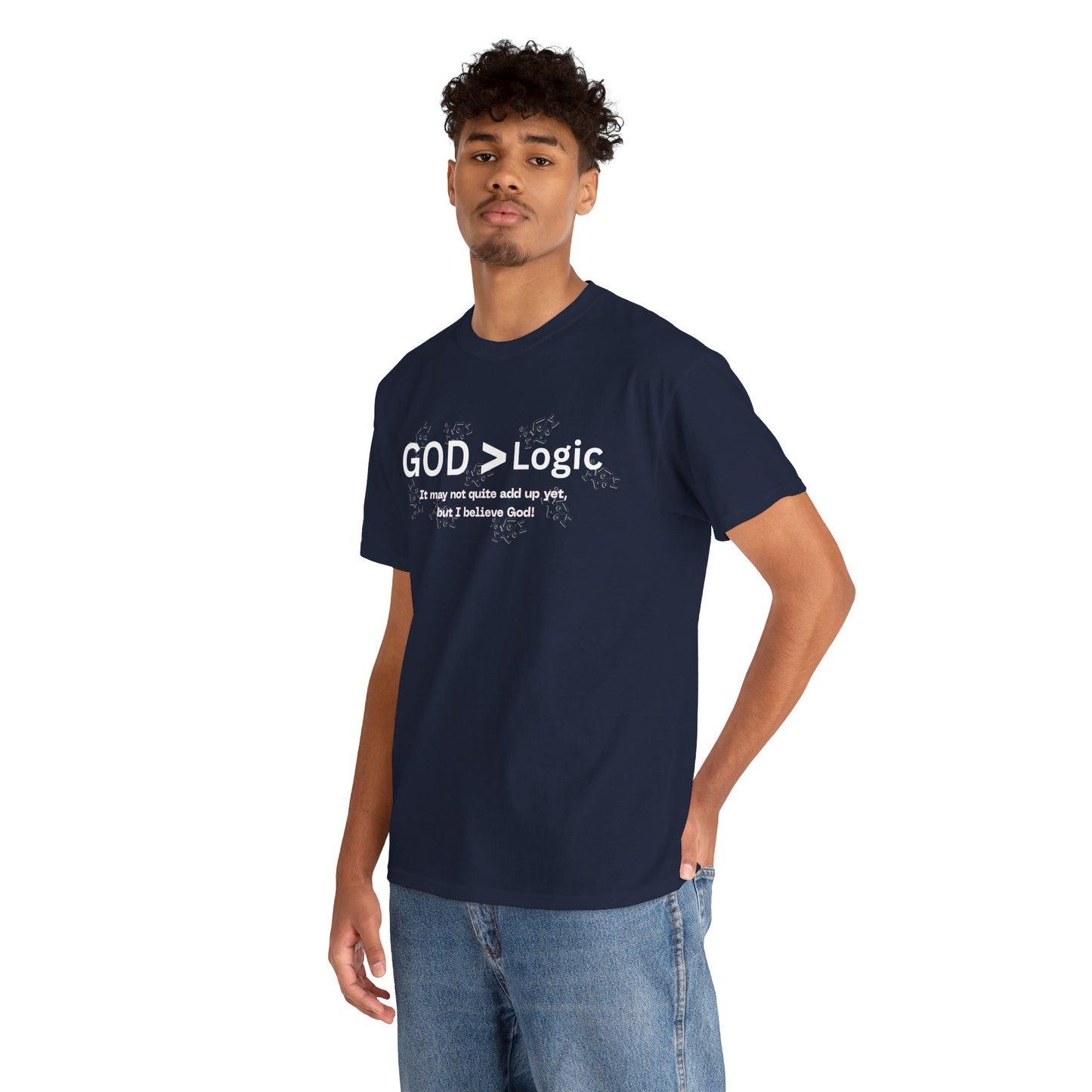 God > Logic Unisex Tee - Faith-Inspired, Casual Wear, Philosophy Shirt, Gift for Believers, Everyday Comfort
