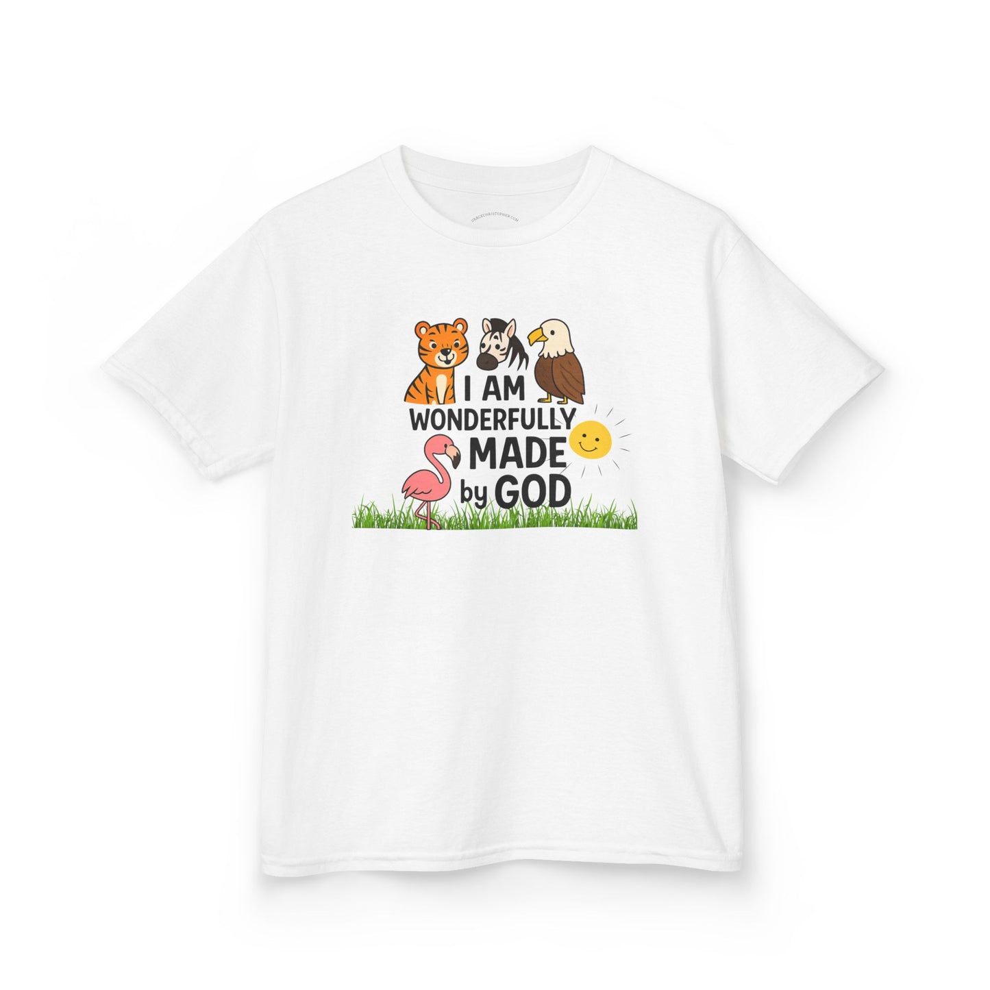 Kids Wildlife Tee with Uplifting Message, Animal Graphic Cotton T-Shirt, Perfect Gift for Children, Birthday Gift, Faith-Based Apparel