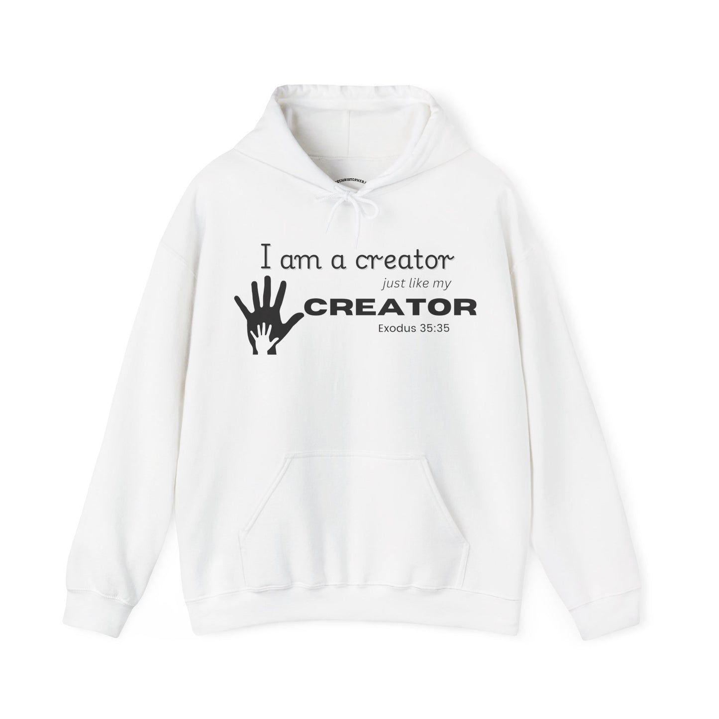 Inspirational Creator Hooded Sweatshirt - Unisex Cozy Hoodie for Creators, Gift for Artists, Motivational Apparel, Exodus 35:35