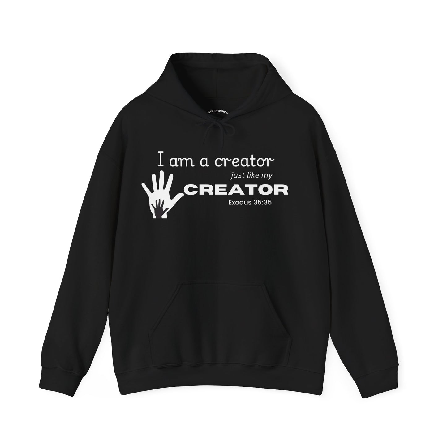 Inspirational Creator Hooded Sweatshirt - Unisex Cozy Hoodie for Creators, Gift for Artists, Motivational Apparel, Exodus 35:35