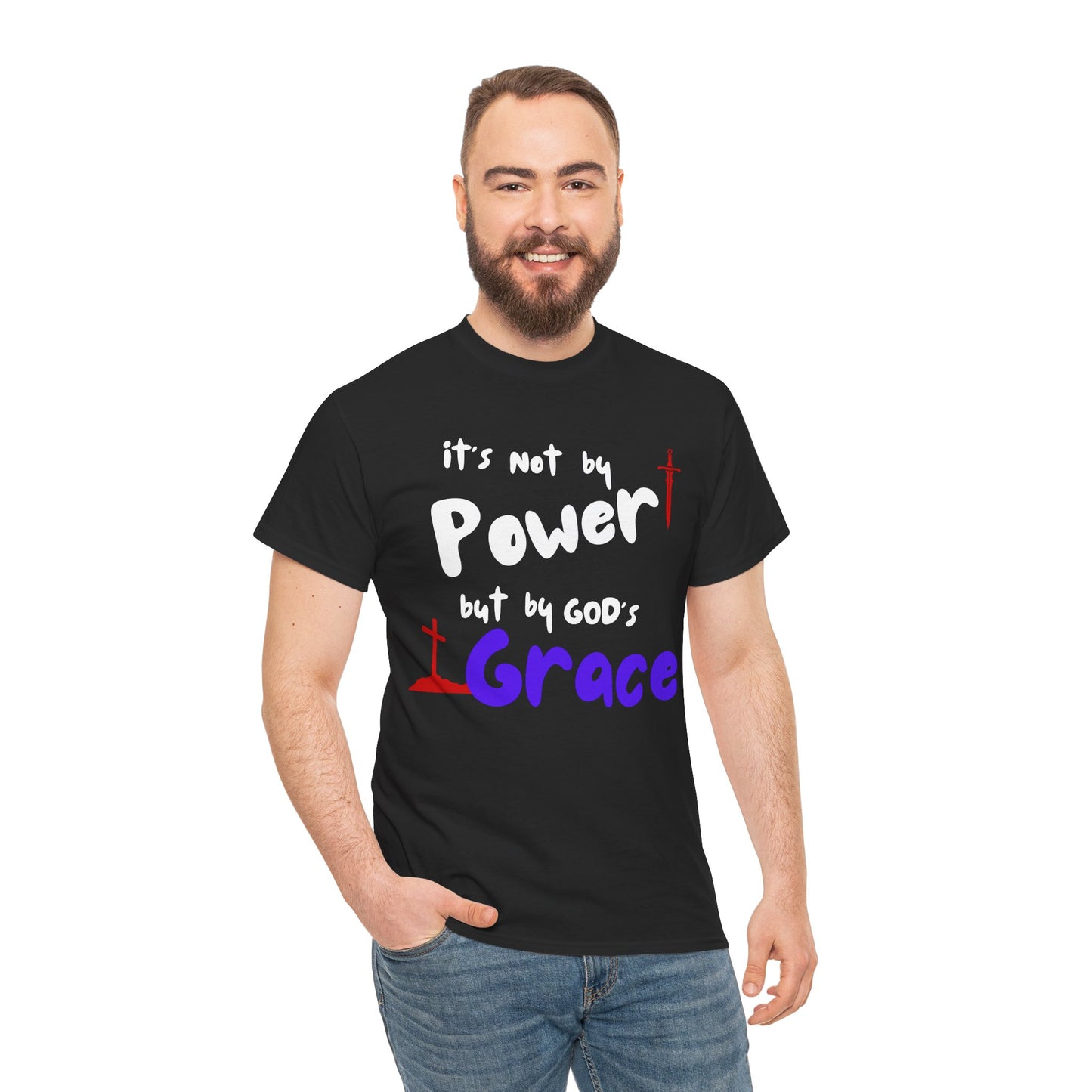 Faith-Inspired Unisex Tee: Power & Grace Shirt, Religious Apparel, Christian Gift, Inspirational T-Shirt, Casual Wear