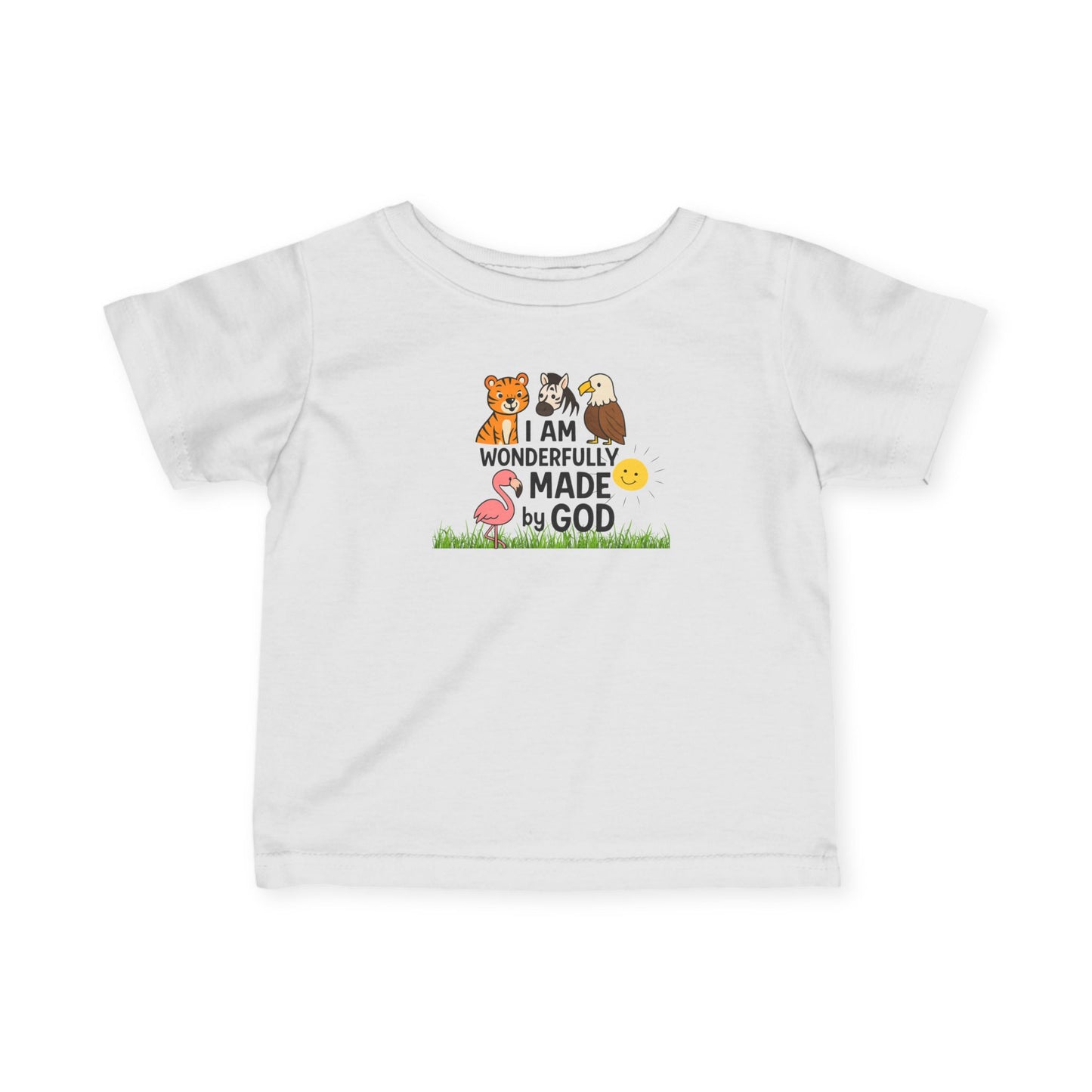 Infant Tee - I Am Wonderfully Made by God, Baby T-Shirt, Toddler Gift, Cute Kids Clothing, Faith-Based Apparel, Baby Shower Gift