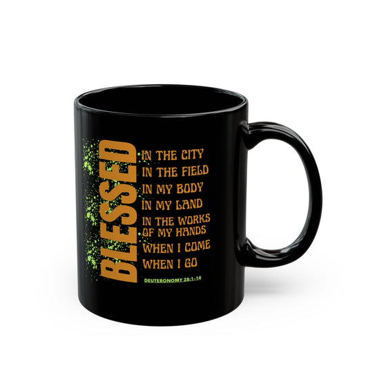 Blessed Inspirational Black Mug for Daily Motivation, Coffee Cup for Faith and Positivity, Christian Gifts, Holiday Drinkware, Home [...]