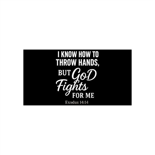 Inspirational Bumper Stickers, Car Decor, Faith-Based Gifts, Motivational Stickers, Spiritual Car Accessories, Exodus 14:14