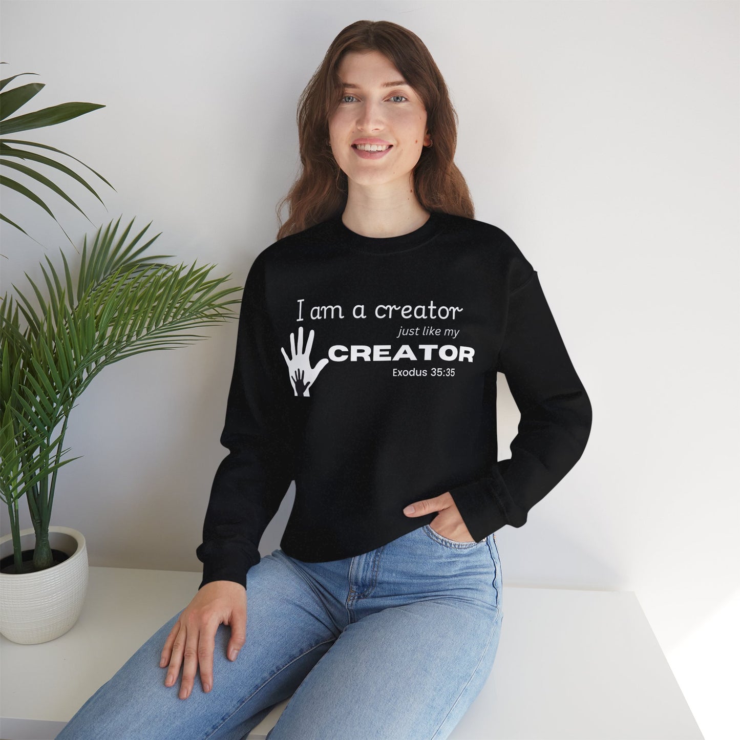 Creative Spirit Crewneck Sweatshirt - Inspirational Gift, Unisex Clothing, Cozy Layer, Artist Apparel, Motivational Wear
