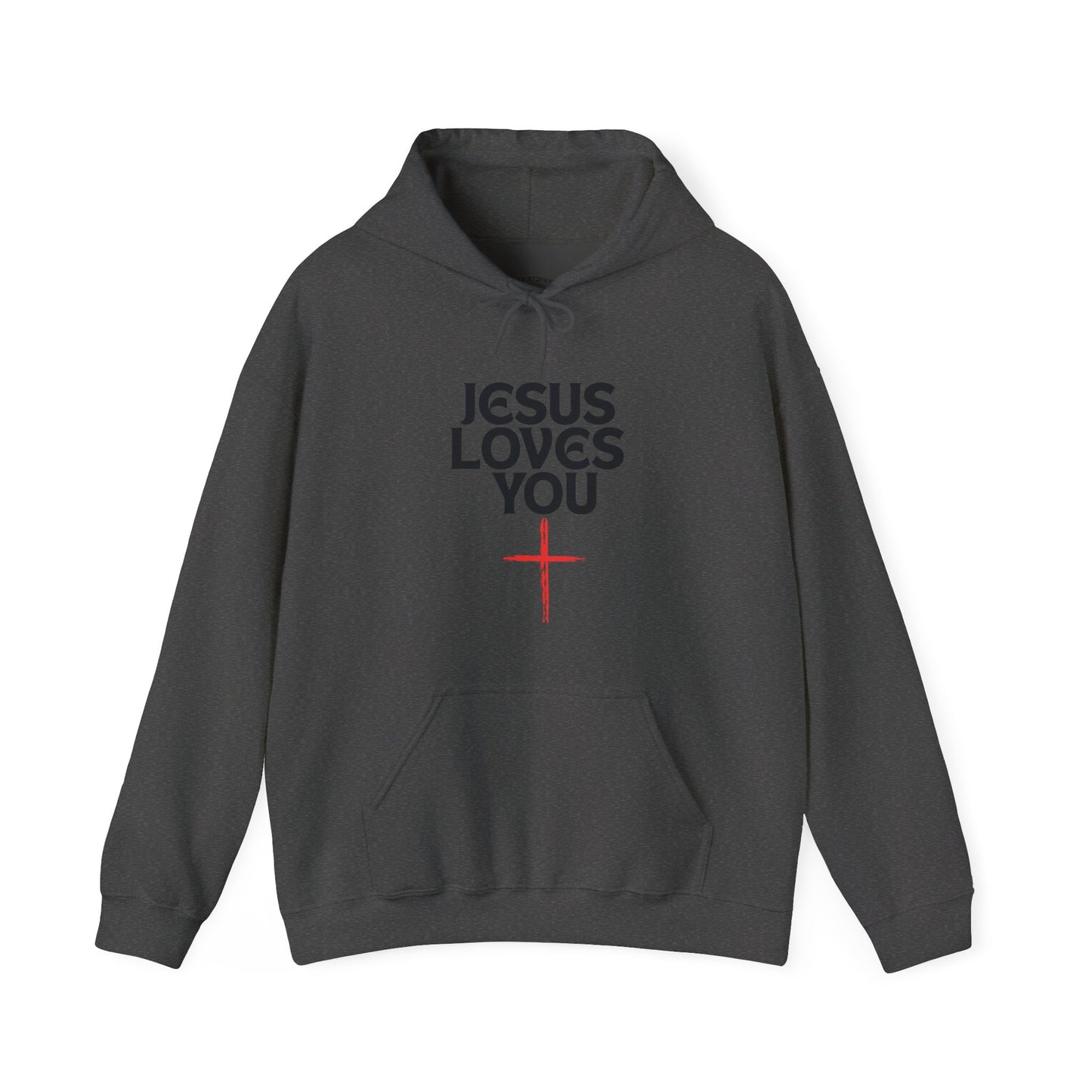 Unisex Christian Hoodie, Jesus Loves You Sweatshirt, Inspirational Gift, Faith-Based Apparel, Cozy Religious Hoodie, Perfect for Church