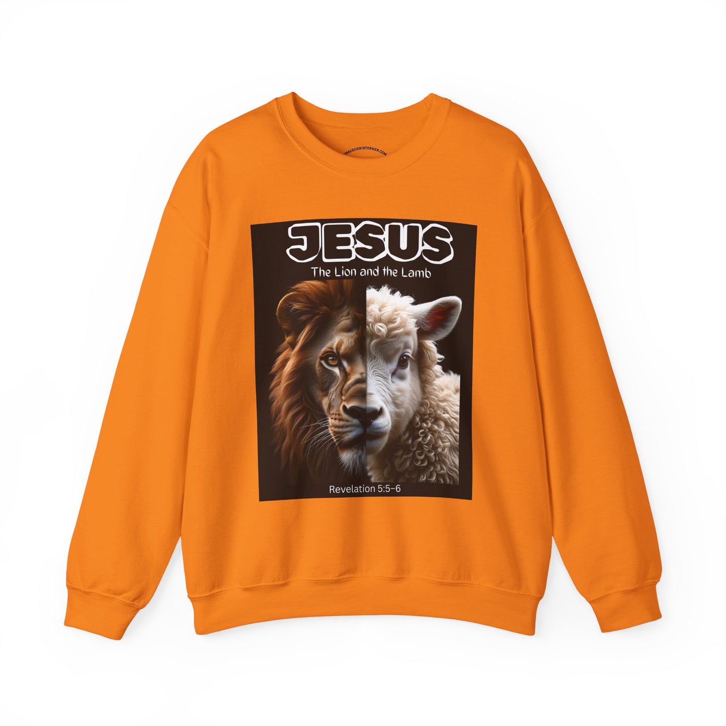 Jesus Lion and Lamb Crewneck Sweatshirt, Faith Sweatshirt, Christian Apparel, Inspirational Fashion, Religious Gift, Cozy Outfit