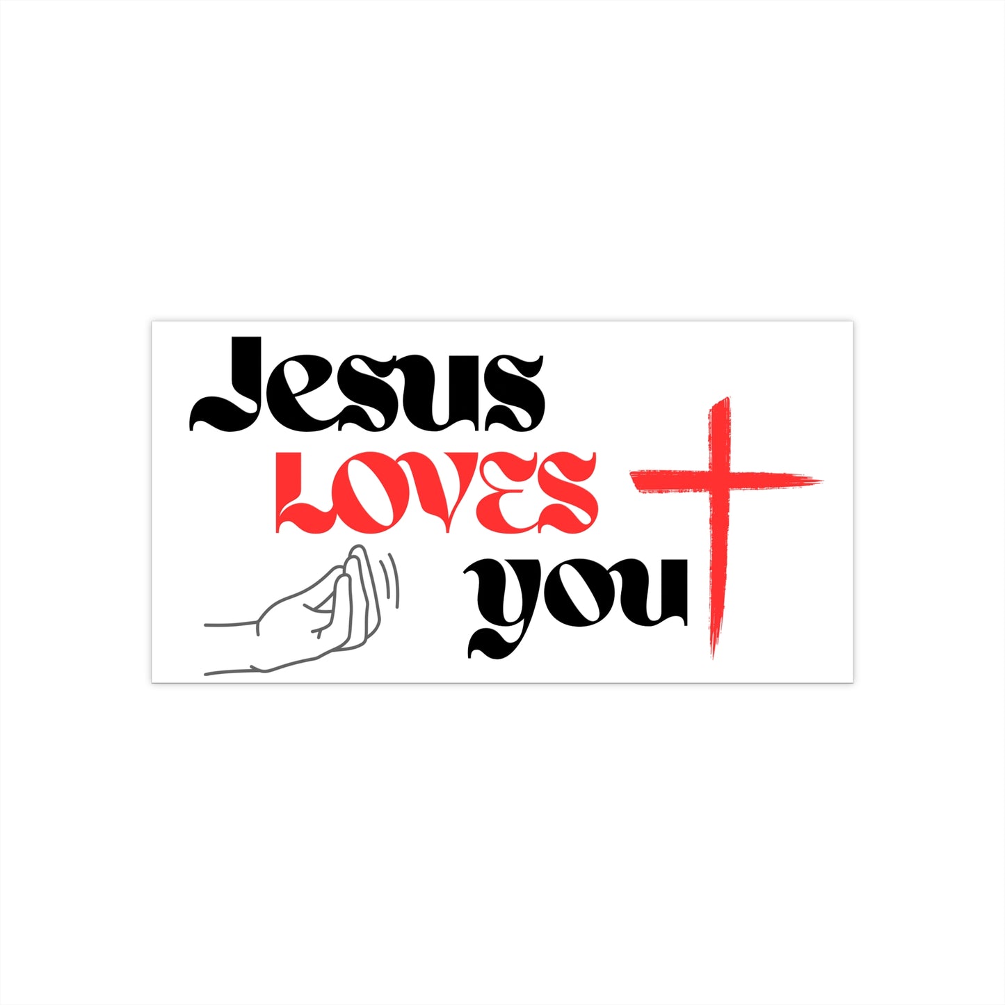 Jesus Loves You Bumper Stickers - Faith-Based Car Accessories, Inspirational Gifts for Believers, Religious Decor, Christian [...]