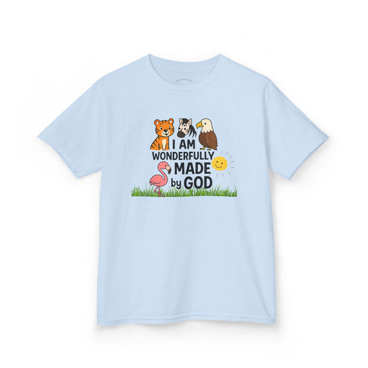 Kids Wildlife Tee with Uplifting Message, Animal Graphic Cotton T-Shirt, Perfect Gift for Children, Birthday Gift, Faith-Based Apparel