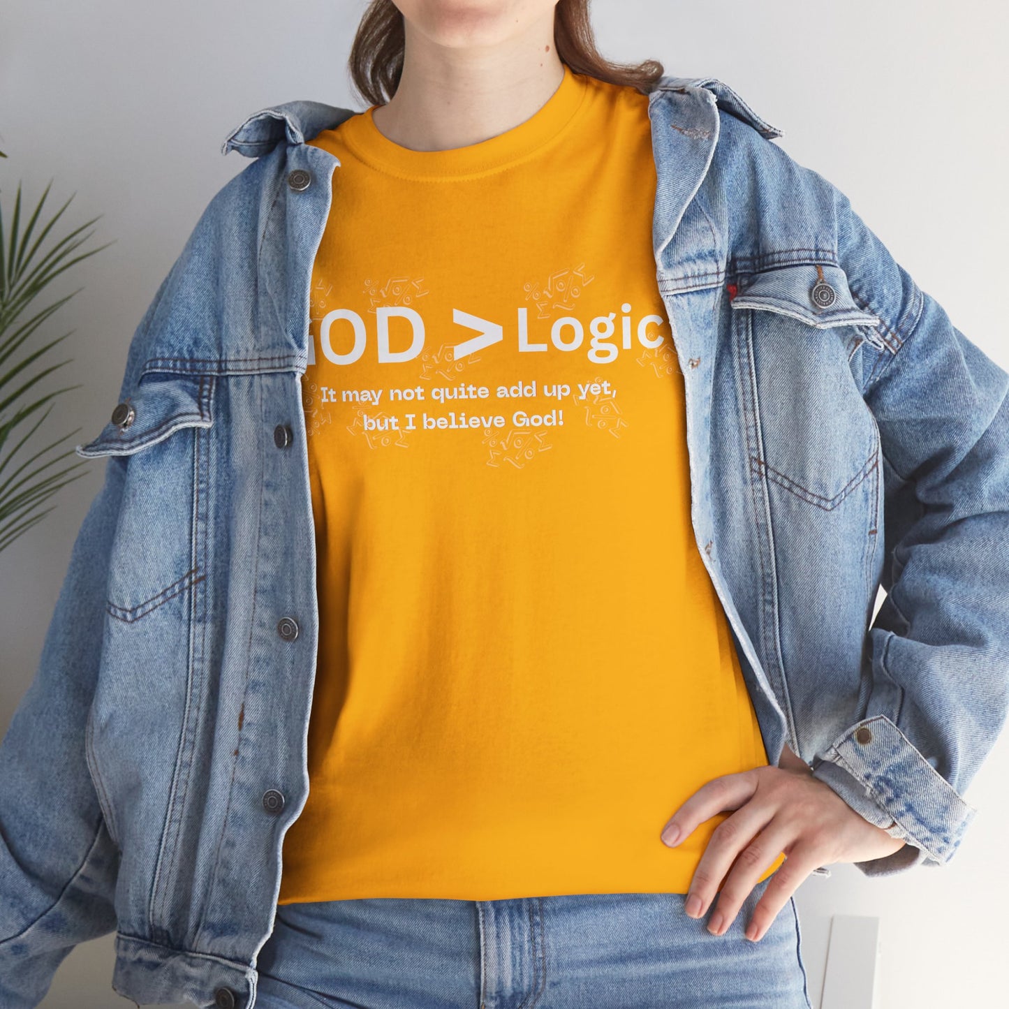 God > Logic Unisex Tee - Faith-Inspired, Casual Wear, Philosophy Shirt, Gift for Believers, Everyday Comfort