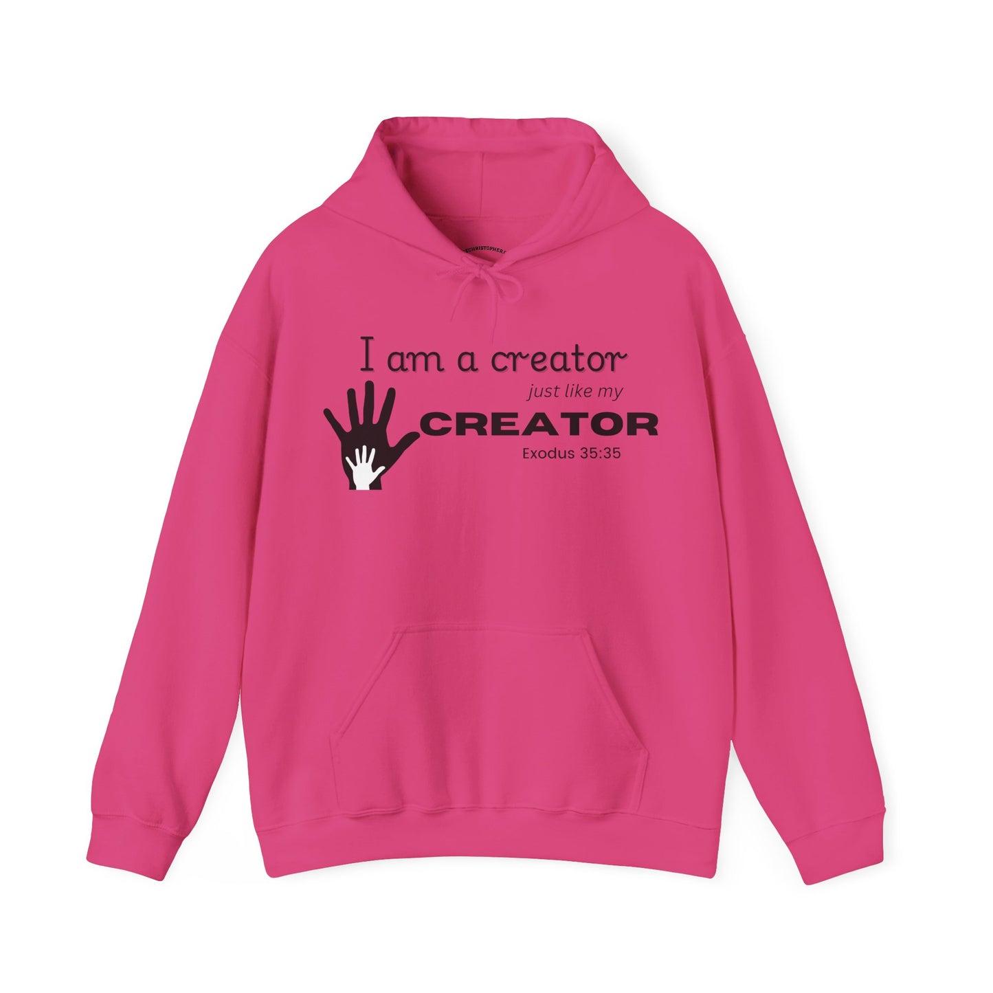 Inspirational Creator Hooded Sweatshirt - Unisex Cozy Hoodie for Creators, Gift for Artists, Motivational Apparel, Exodus 35:35