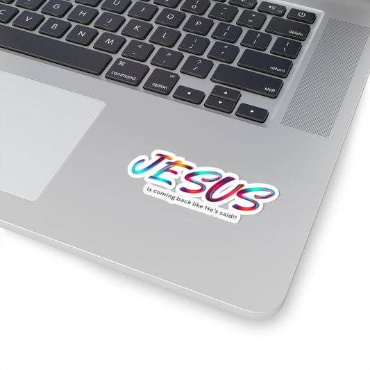 Colorful Jesus Quote Kiss-Cut Stickers, Religious Decor, Faith-Based Gifts, Laptop Stickers, Christian Encouragement, Spiritual Art