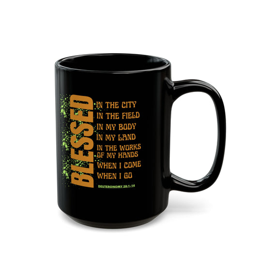 Blessed Inspirational Black Mug for Daily Motivation, Coffee Cup for Faith and Positivity, Christian Gifts, Holiday Drinkware, Home [...]