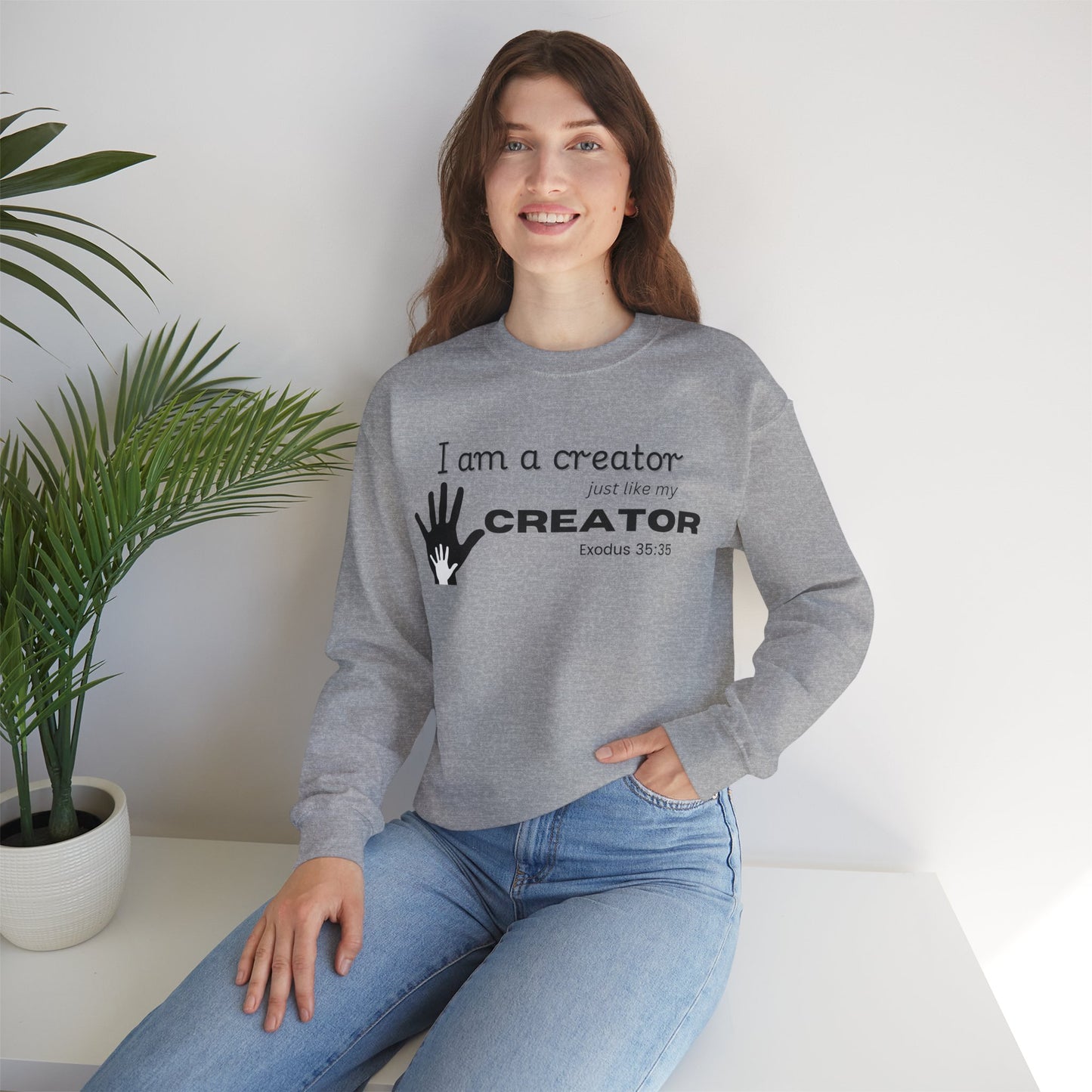 Creative Spirit Crewneck Sweatshirt - Inspirational Gift, Unisex Clothing, Cozy Layer, Artist Apparel, Motivational Wear
