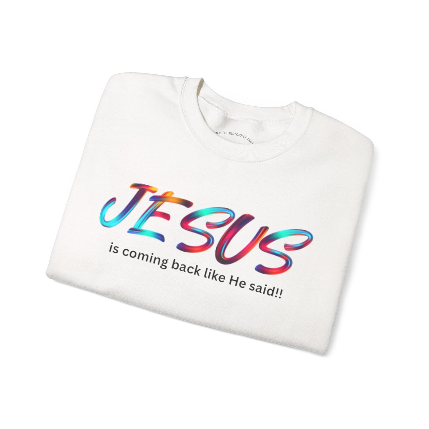 Colorful Jesus Crewneck Sweatshirt, Faith Apparel, Inspirational Gift, Unisex Clothing, Relaxed Fit, Christian Sweatshirt