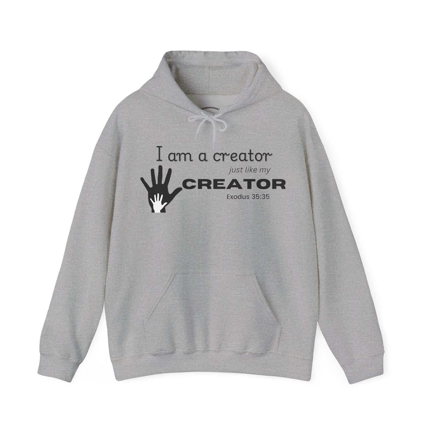 Inspirational Creator Hooded Sweatshirt - Unisex Cozy Hoodie for Creators, Gift for Artists, Motivational Apparel, Exodus 35:35