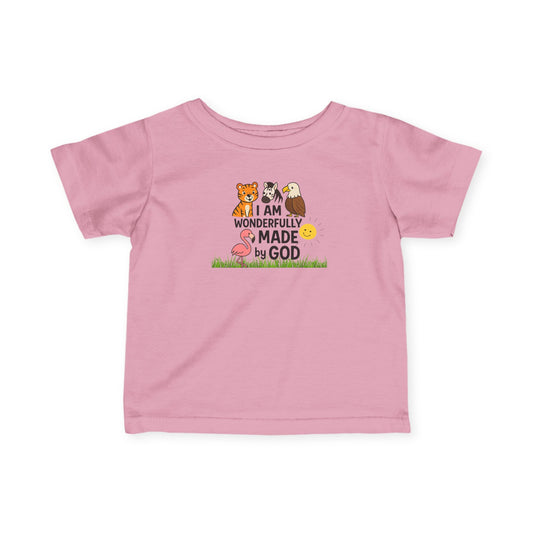 Infant Tee - I Am Wonderfully Made by God, Baby T-Shirt, Toddler Gift, Cute Kids Clothing, Faith-Based Apparel, Baby Shower Gift