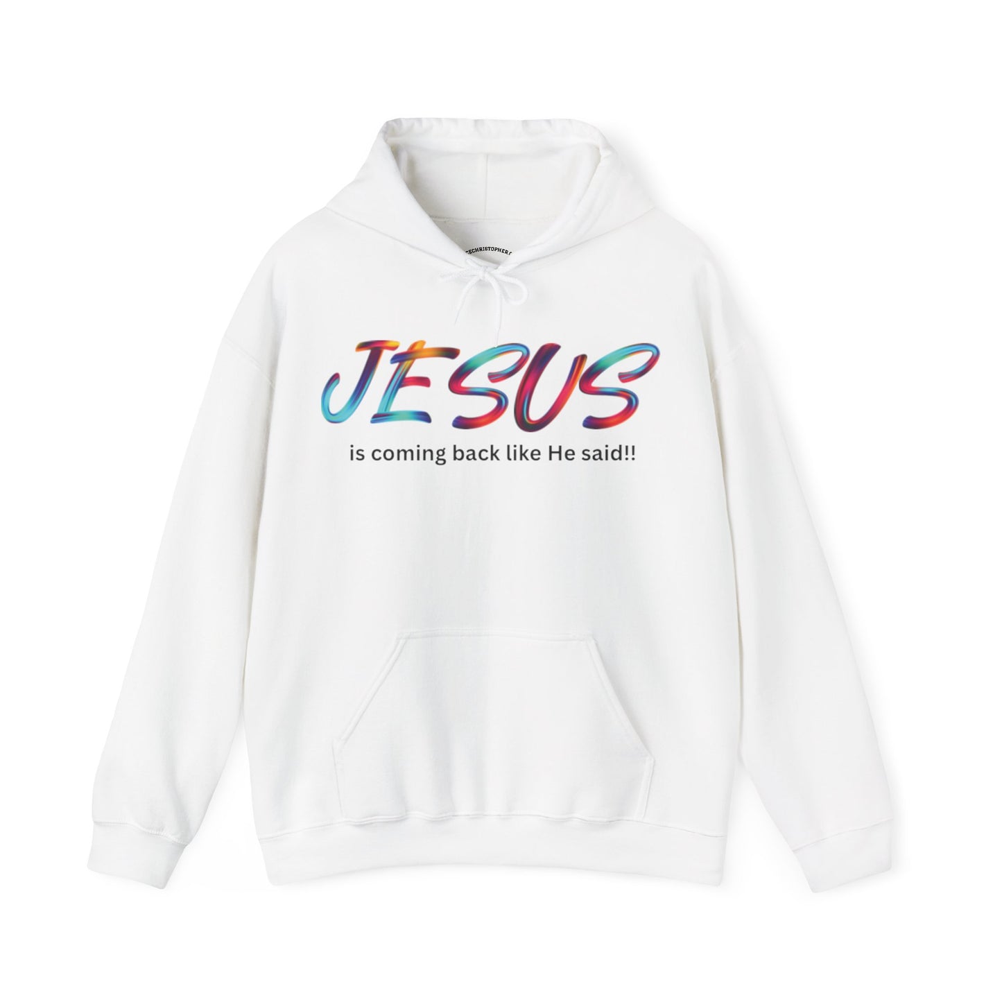 Colorful Jesus is Coming Back Hoodie - Faith-based Fashion, Spiritual Gift, Christian Apparel, Unisex Sweatshirt, Religious Clothing